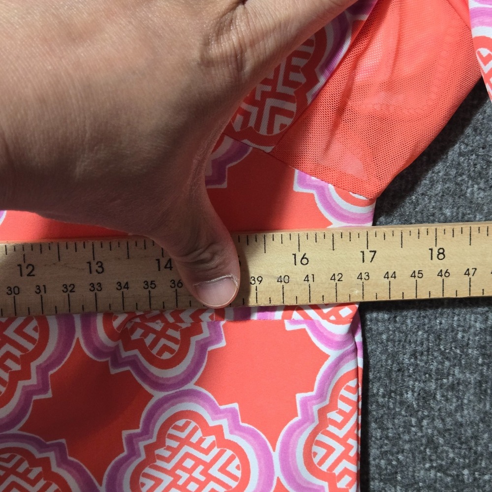 Cabana Life Coral Geo 1/4 Zip Long Sleeve Sport Dress Pink 50+ UPF Sz S - Picture 8 of 12